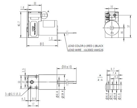 DCP-180 Abmessungen