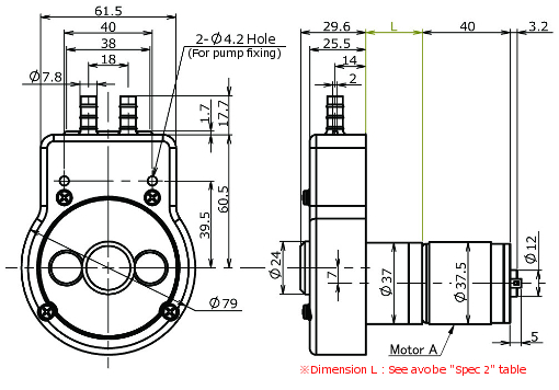 RP-KII Abmessungen