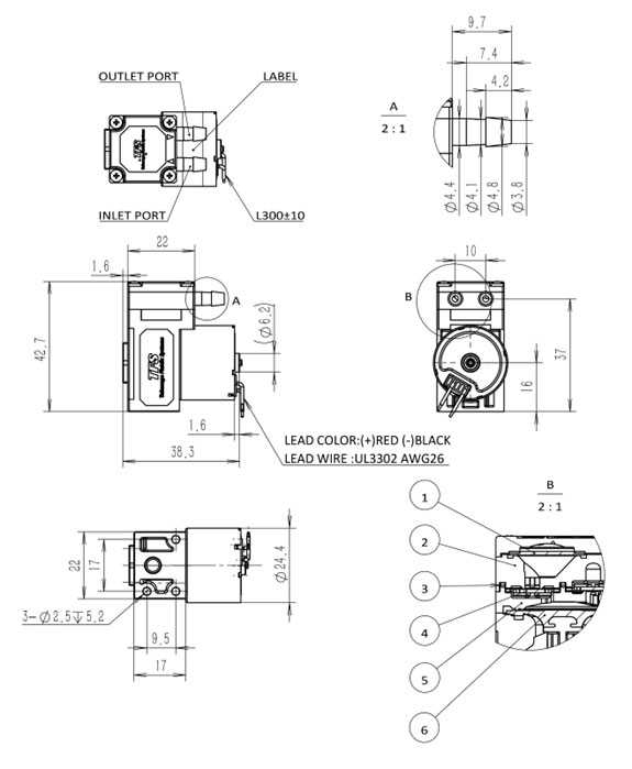 DCP-100 Abmessungen